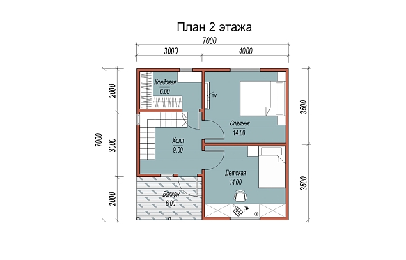 Сруб из бруса 7х7. фото