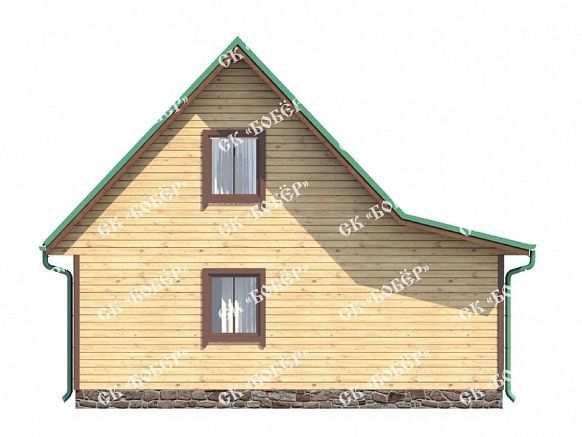 Дачный дом из бруса 6х8. фото