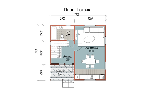 Сруб из бруса 7х7. фото