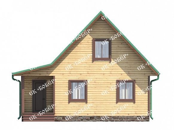 Дачный дом из бруса 6х8. фото