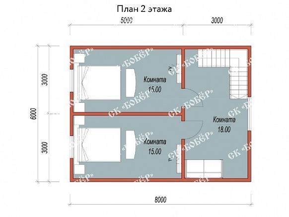 Сруб бани из бруса 8.5х10.5. фото