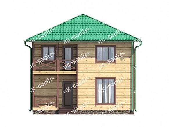 Дом из бруса 8х8. фото