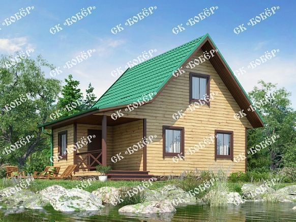 Дачный дом из бруса 6х8