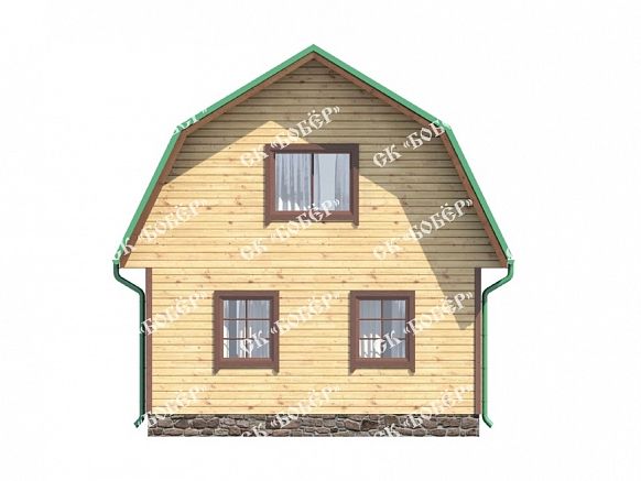 Маленький дом из бруса 6х6. фото